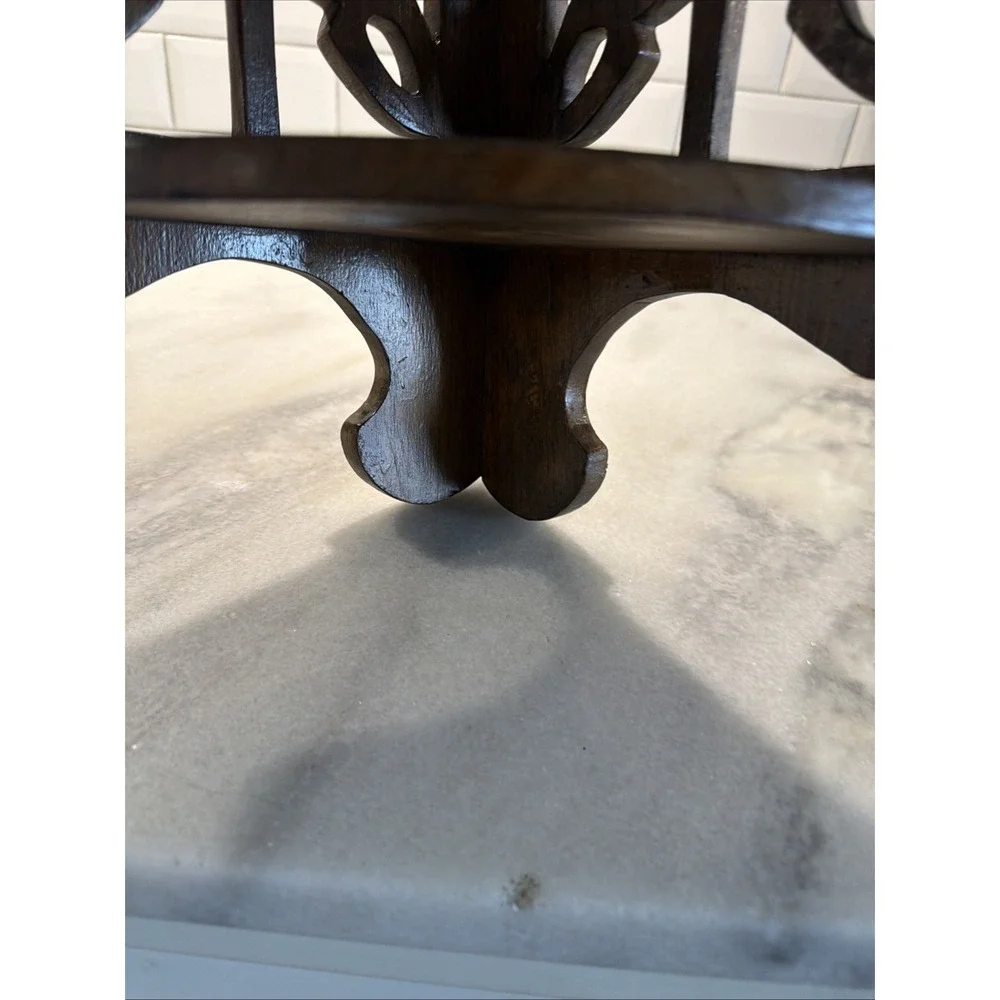 Vintage Butler 24in Corner Shelf Wood Fretwork Victorian Ornate Scrollwork GW005